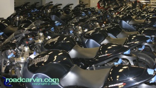 Yeah, I could sleep here...: 2008 Buell 1125R prototype demo bikes in the garage
